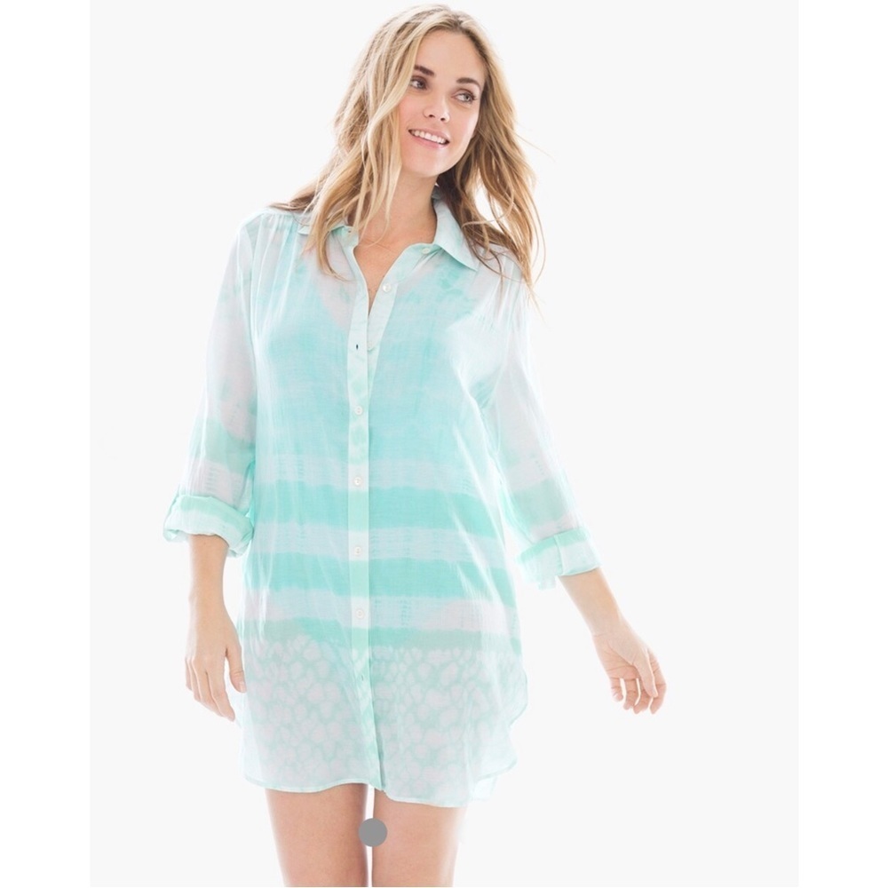 AMITA NAITHANI TIE DYE SHIRT COVERUP SZ M